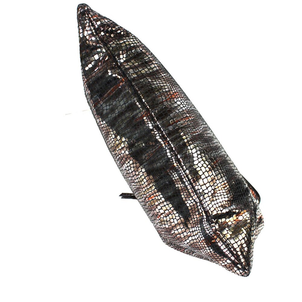 Hobo Gabor Bronze Silver Metallic Mosaic Shoulder Bag - Picture 7 of 10